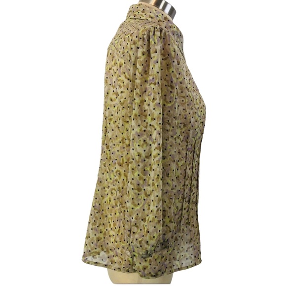 Christopher & Banks M Blouse Button down Polka Dot - Picture 3 of 9